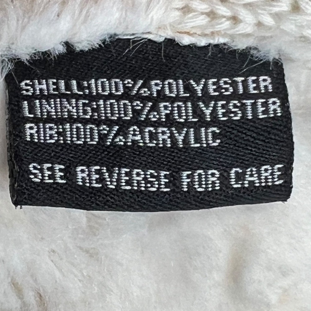SUGARFLY White Faux Suede and Faux Fur Lined‎ Jacket S - Picture 12 of 13